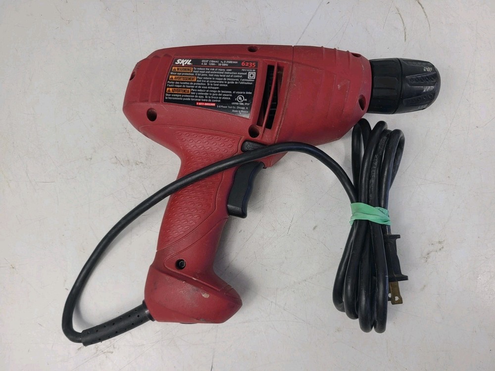 Skil Model 6235 Corded Drill 5amp Variable Speed Keyless 3/8 Chuck (TESTED)