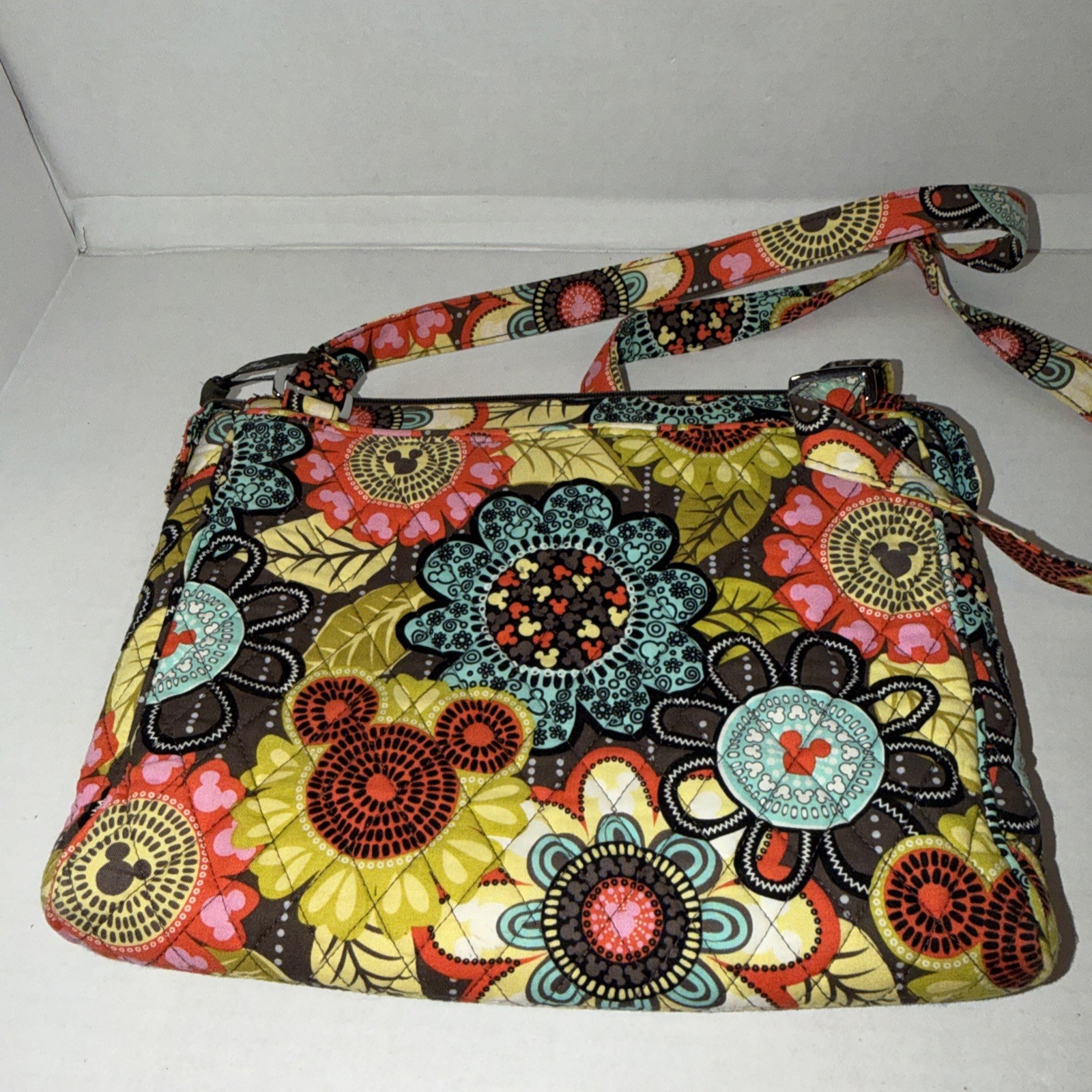 Vera Bradley Disney Parks Mickey's Perfect Petals Tablet Hipster Bag