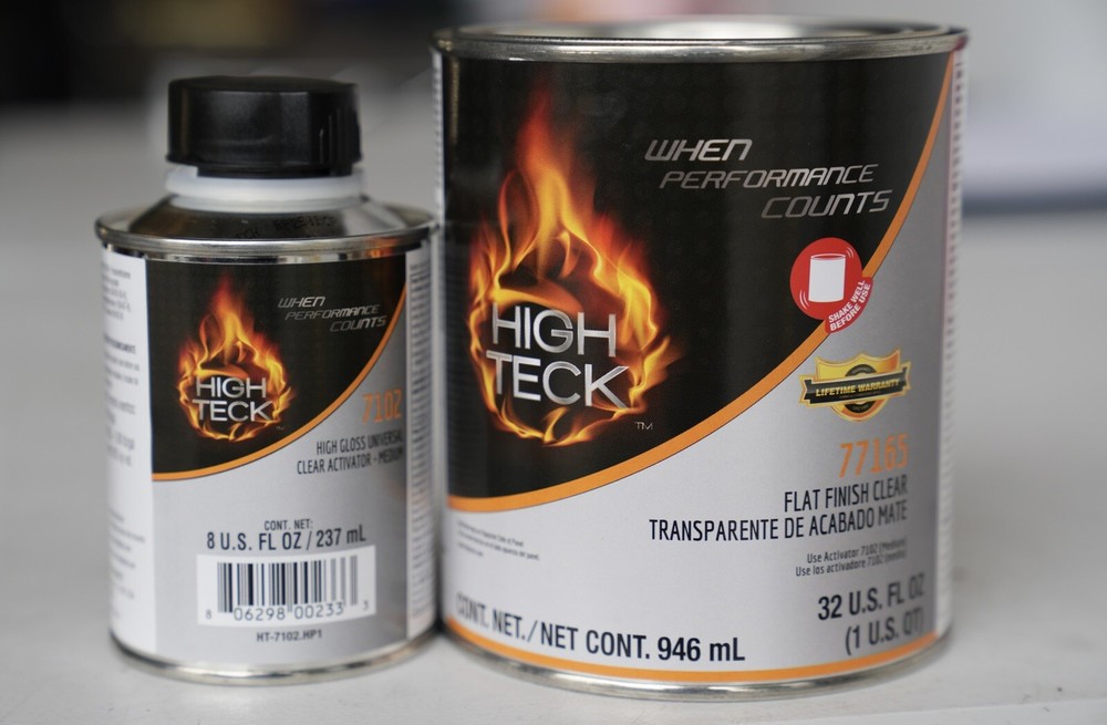 High Teck Matte Clear coat QUART Kit. Auto Flat Finish Clearcoat! 77165
