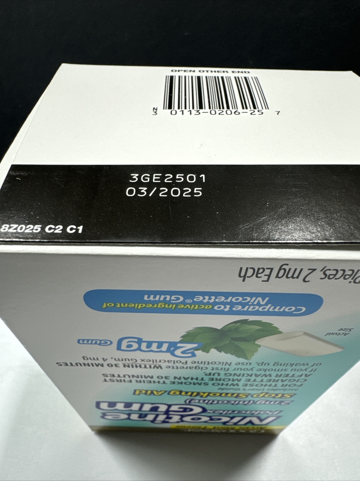 GoodSense Nicotine Gum • 2mg • Arctic Mint 110 Pieces • *Please See Date Photos