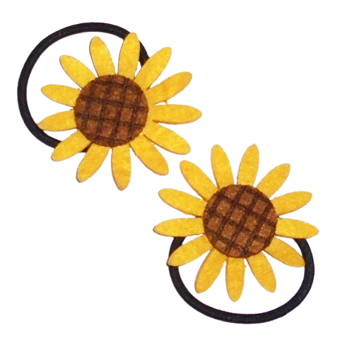 Gymboree Girls Sunflower Leggings Tee Set with Ponytail Ties