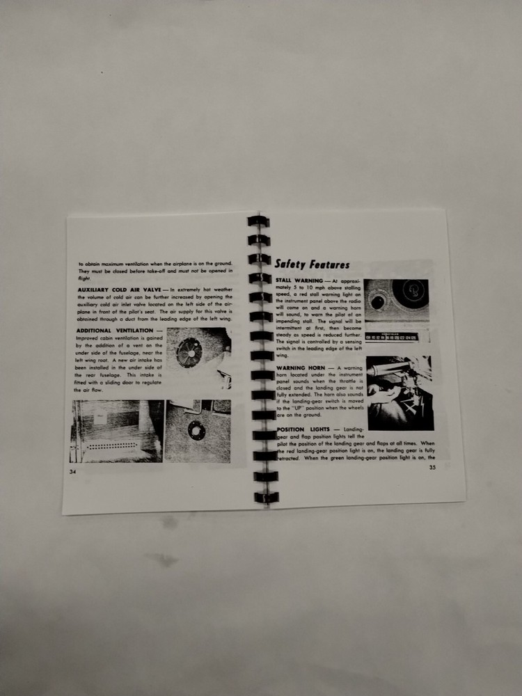 Beechcraft Bonanza Model E35 Owner's Manual-Copy