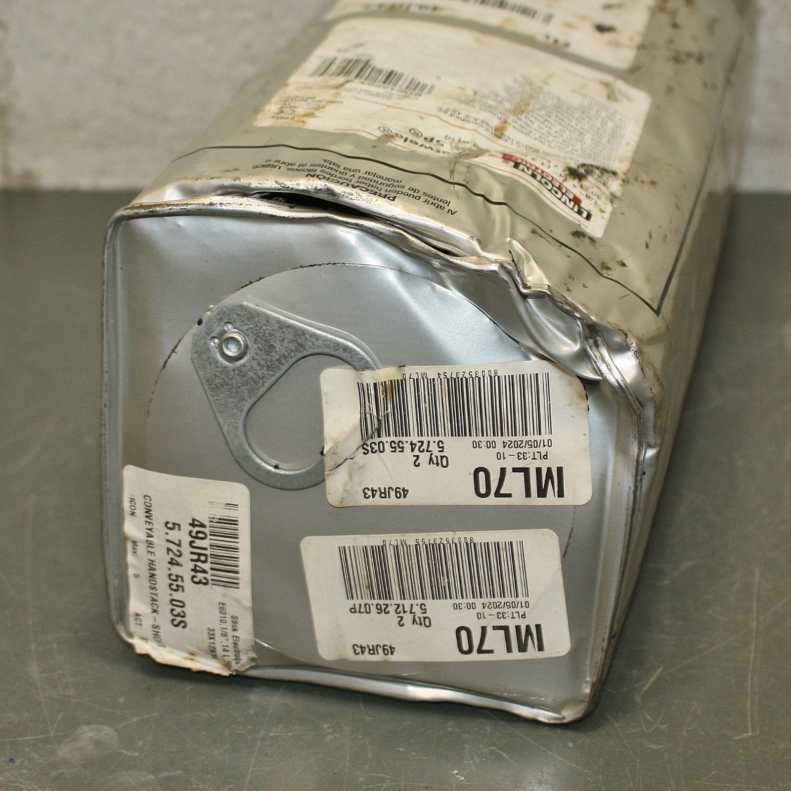 (50lbs) Lincoln Electric Fleetweld 5P Stick Electrodes E6010, 1/8 x 14", Welding