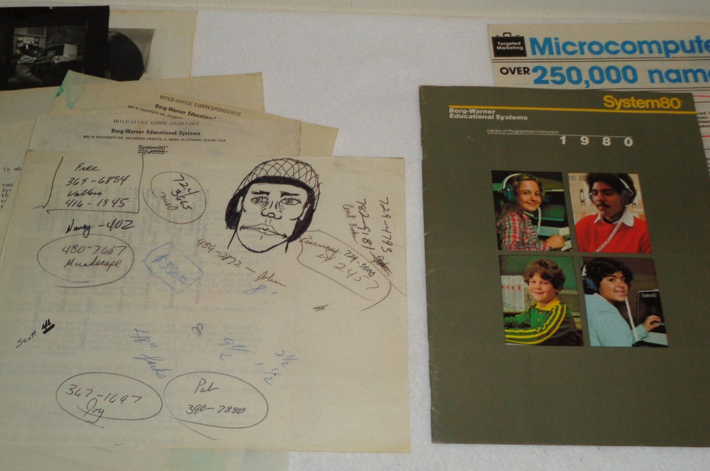 1980 Borg-Warner Educational Systems System80 Teaching Program Booklet & Papers