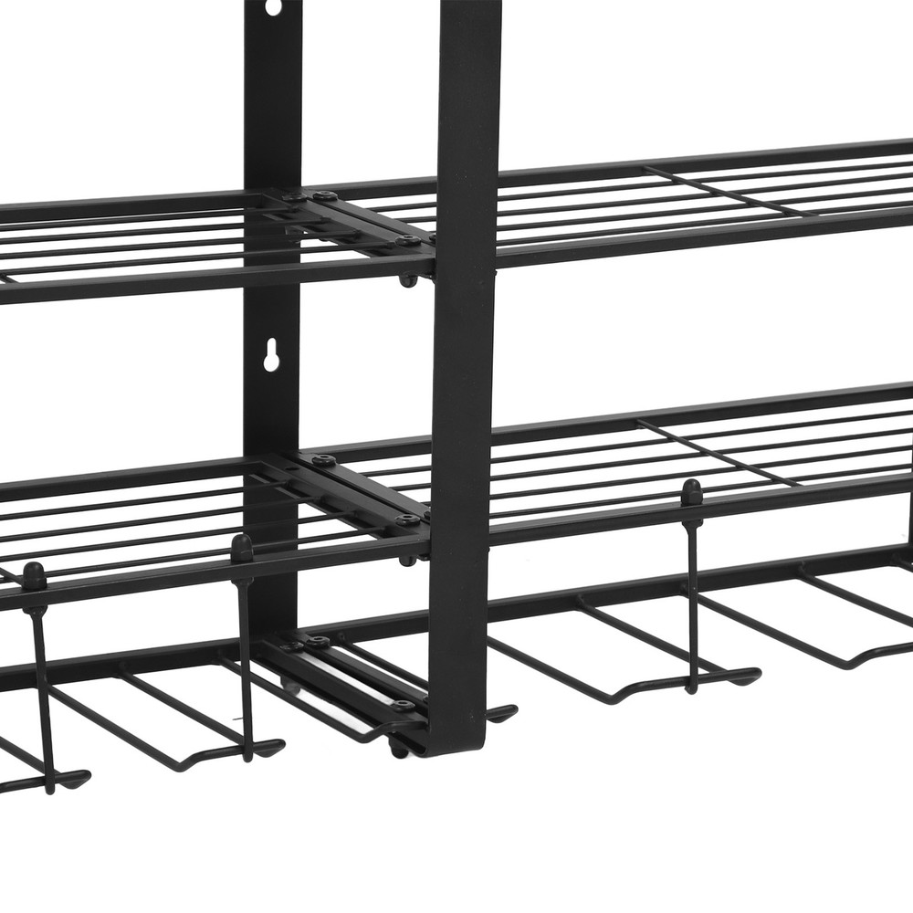 4 Layer Garage Power Tool Organizer Wall Mount Storage Rack Heavy Duty