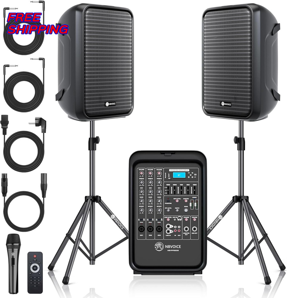Professional Portable All in One Integrated 2Way PA System Fixed Setup Suitcase