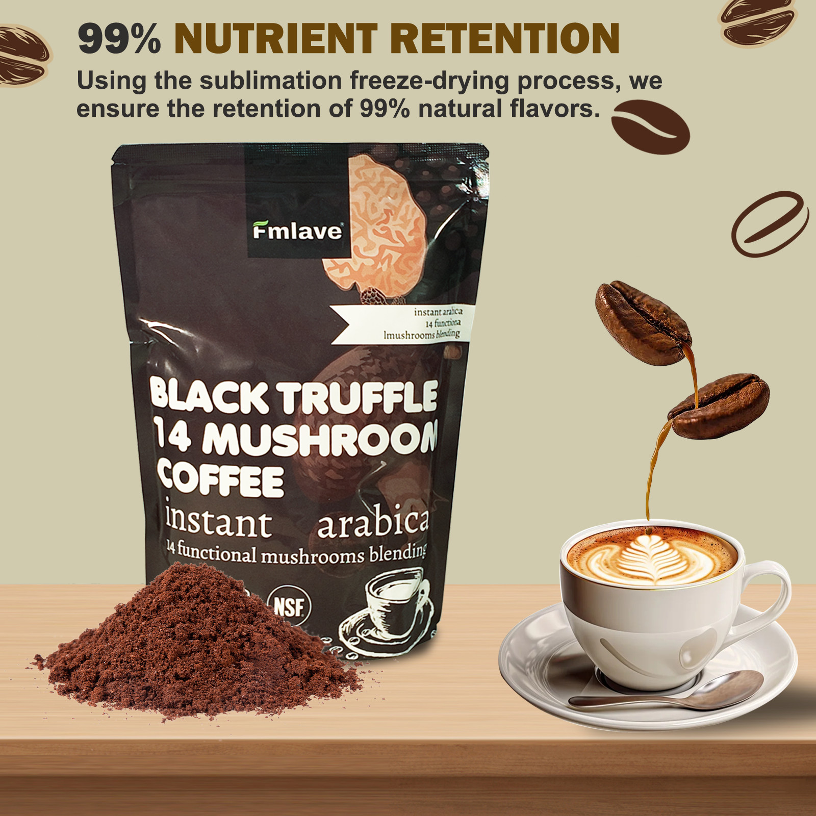 2 Pack Mushroom Coffee 100% Authentic USA FREE SHIPPING Organic 396g Per pack