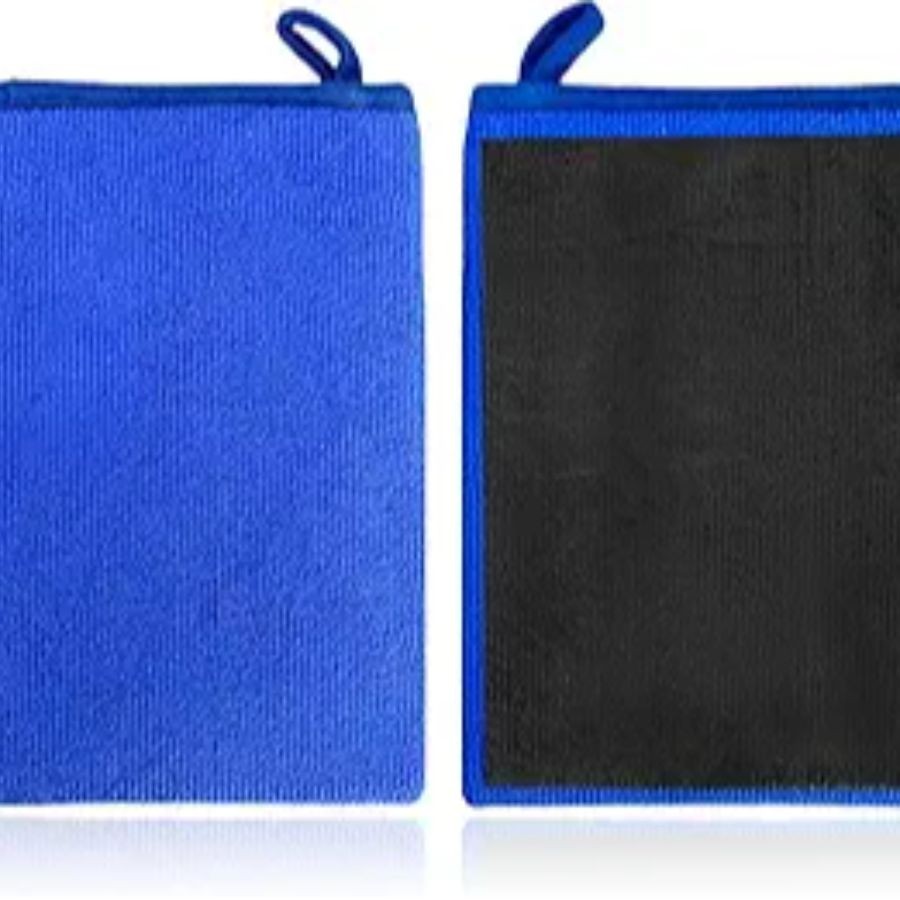 2 PCS Clay Mitt, Scratch-Free Microfiber Clay Bar Alternative Blue 2 PCS