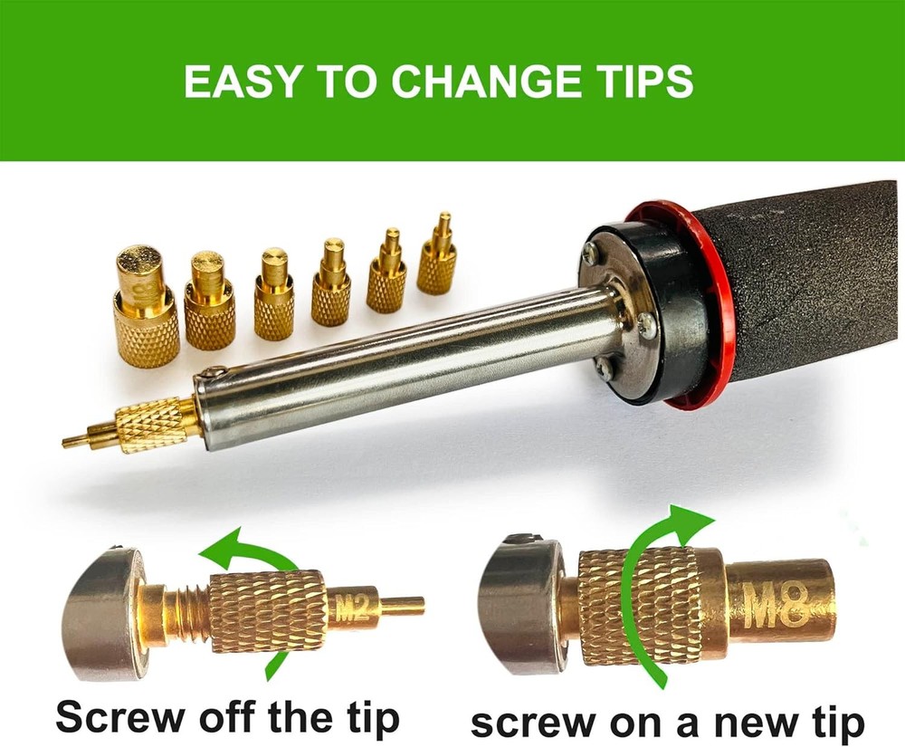 60W Digital Soldering Iron Heat Set Insert Tool with Extra Tips...