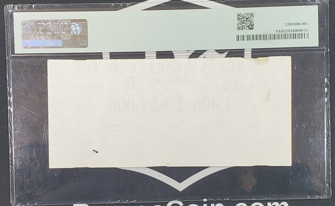 1969 US Dallas Federal Reserve Note Brick Label - PMG Certified
