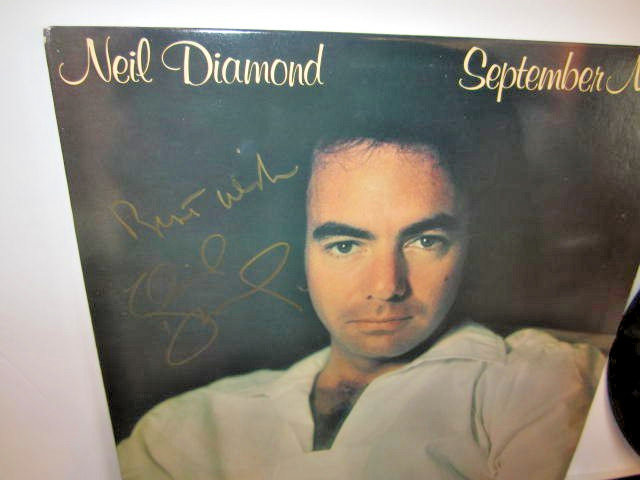 NEIL DIAMOND-SIGNED- "SEPTEMBER MORN" LP VINYL- AUTHENTICATED HOLOGRAM AND CERT