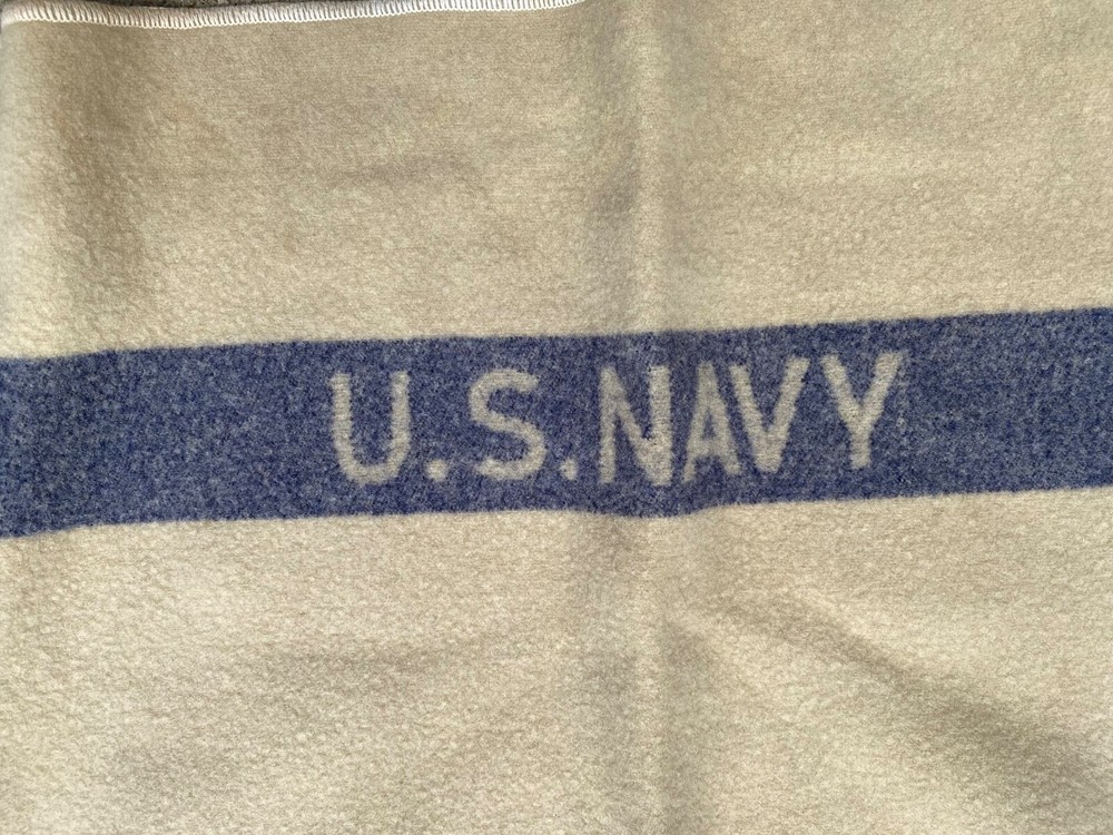 ORIGINAL WWII US NAVY WOOL FIELD BLANKET