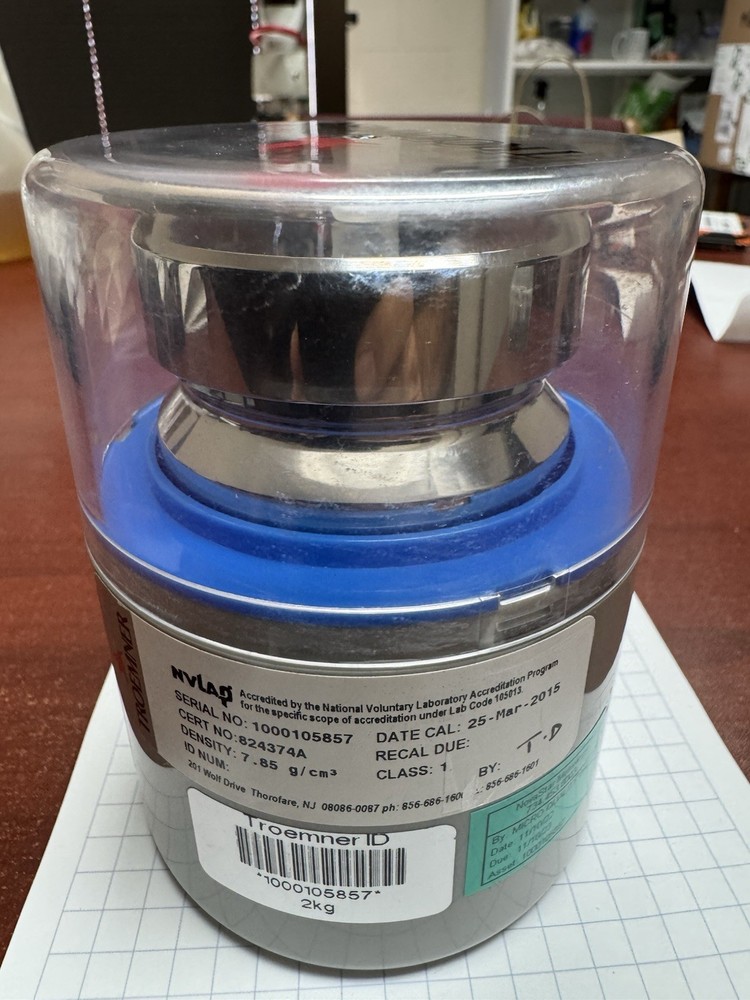 TROEMNER 2kg CLASS 1 Electronic CALIBRATION WEIGHT (Excellent)