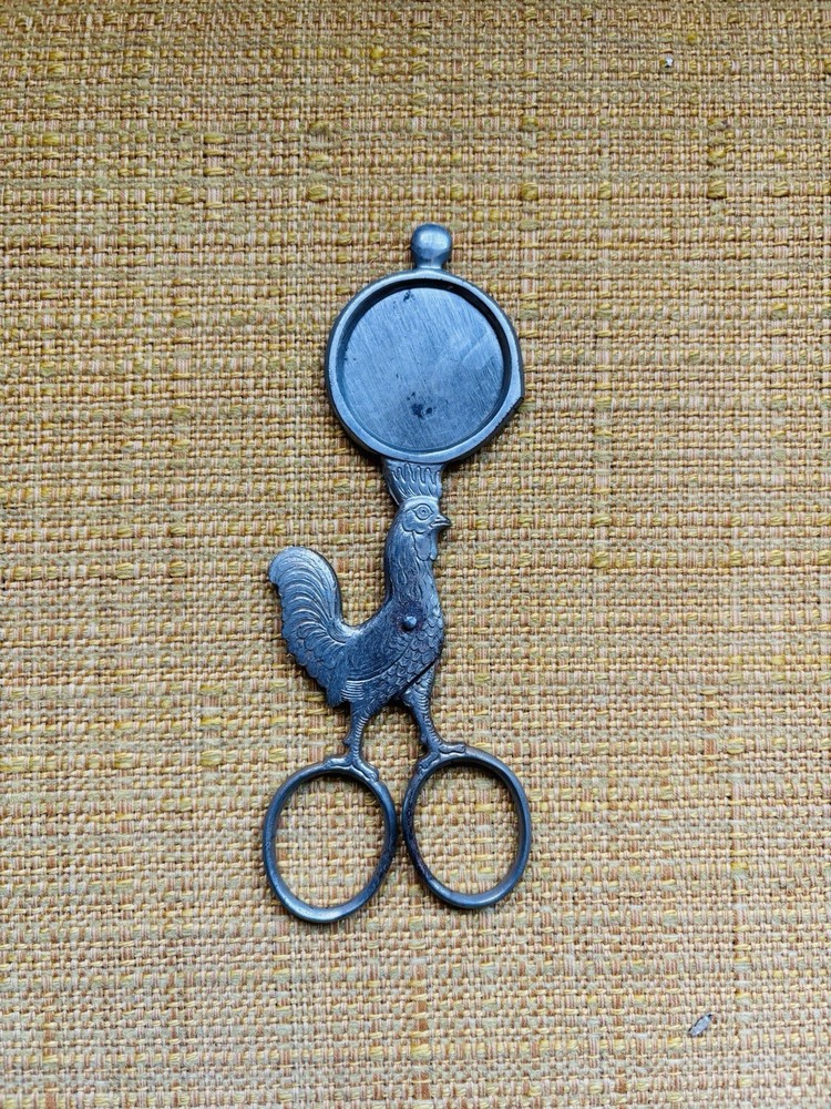 Vintage Rooster Shaped Egg Scissors