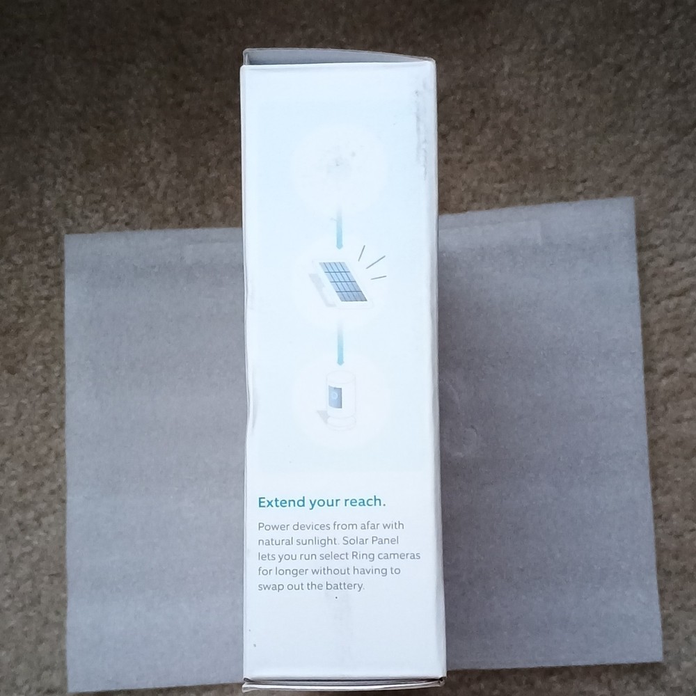 Ring Solar Panel White Weather Resistant Adjustable Mount for Select Cameras