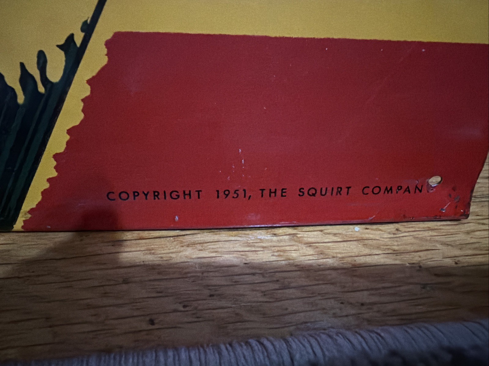 Original 1951 Squirt Soda Advertising Sign