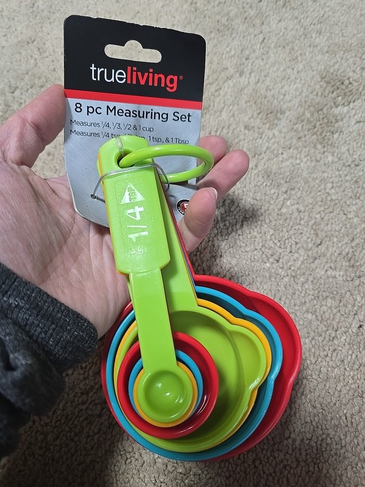 True Living 8 Pc Measuring Set Multi Color