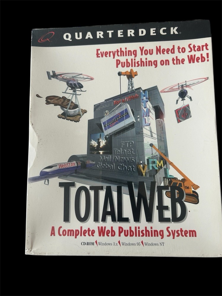 Quarterdeck TotalWeb PC CD website publishing suite authoring graphics mail tool