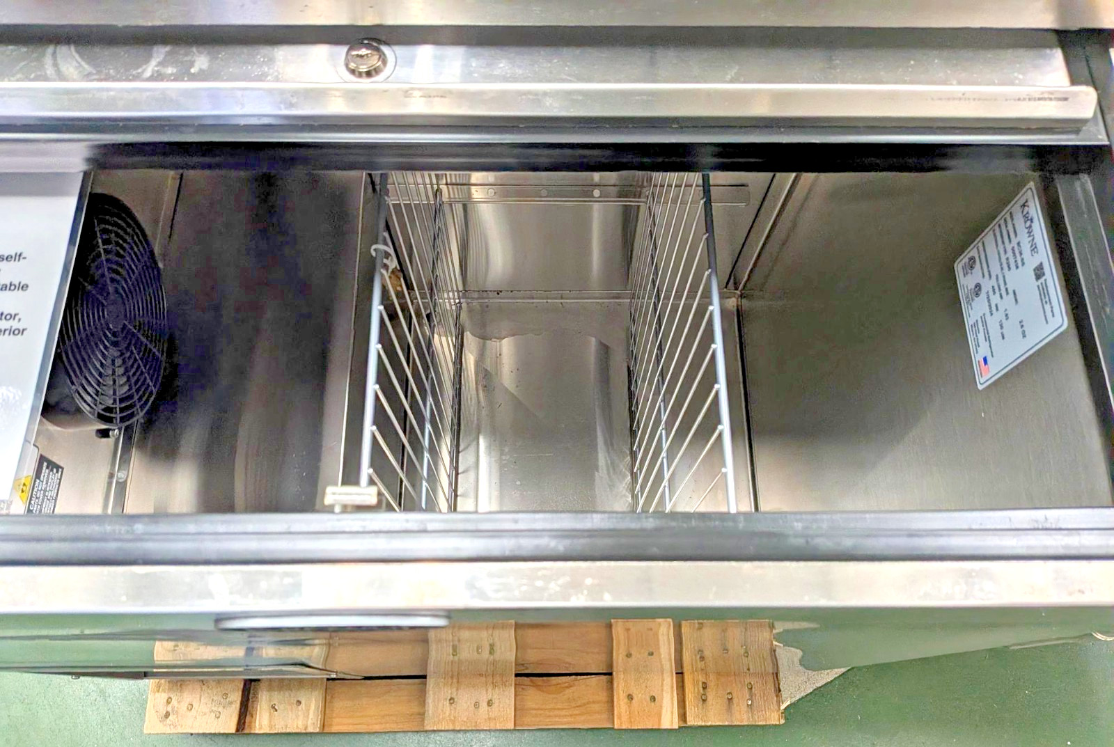 Krowne BC36-SS Bottle Cooler, Flat Top, 36 in. W x 24 in. D, Used