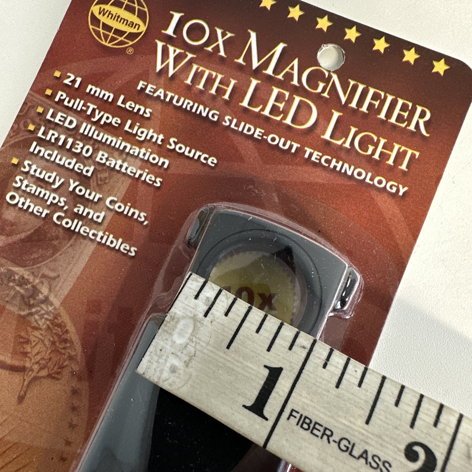 Coin Collector 10X Set Of 2 Magnifiers Pull Out Loupe 23mm Led Best Value Bill F