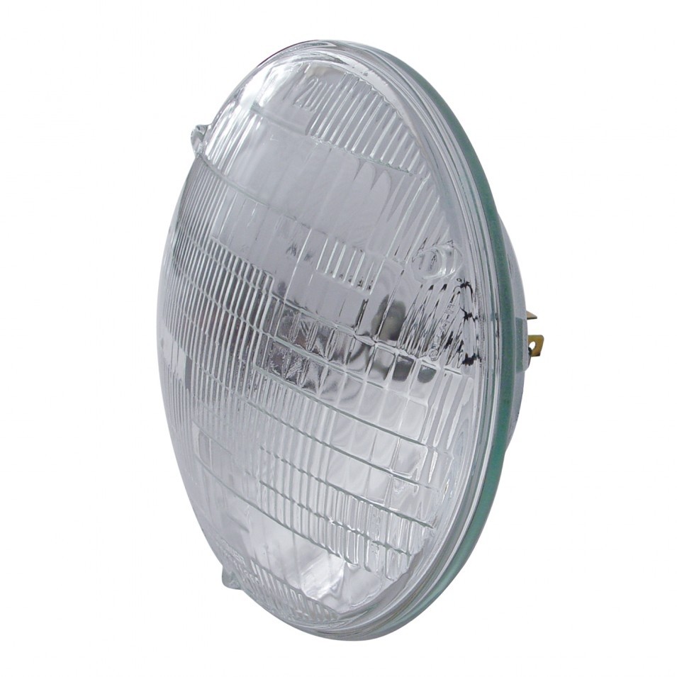 GUIDE Headlight, Dual Function, Chrome, 6014 Bulb - Amber LED/Clear Lens Turn