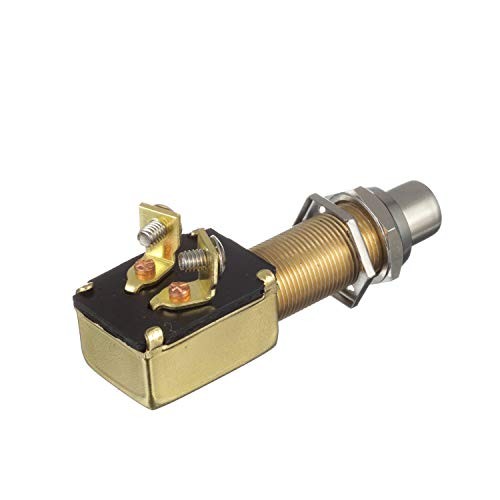 2-Position Push Button Starter/Horn Switch,Silver