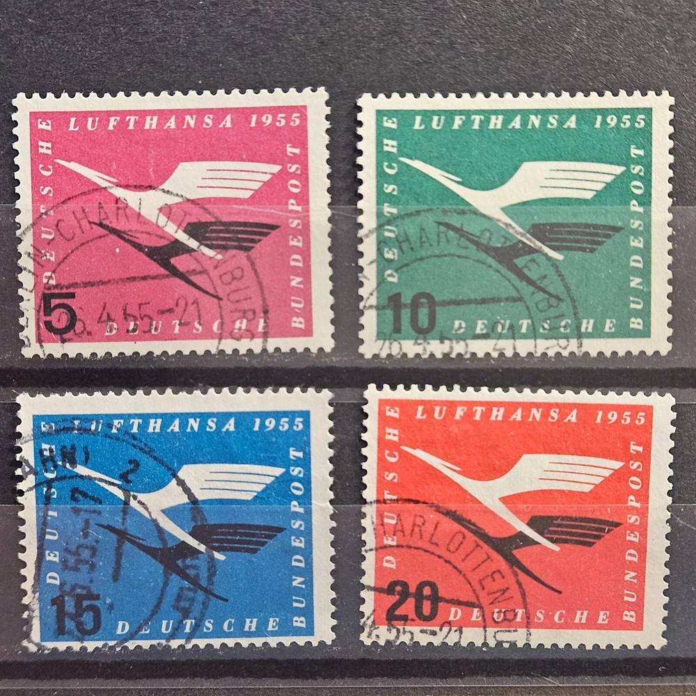 Germany,  C61-64,  Lufthansa 1955 complete set, used