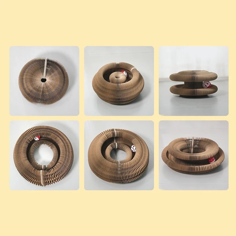 Accordion Magic Organ Cat Scratching Board Toy Kitty Kurlz Ball Scratch Pad