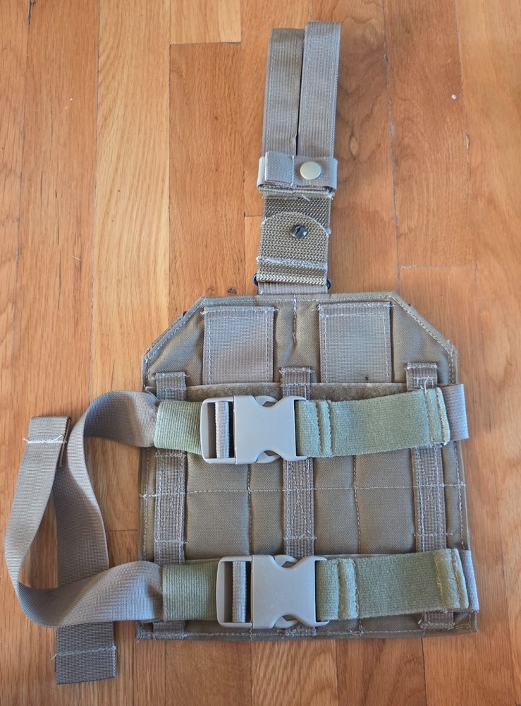 MOLLE Single Point Drop Leg Panel MOLLE  Coyote Brown 9.5x9