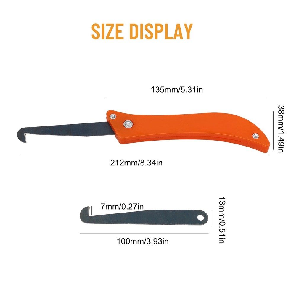 Hand Tool Hook Blade 21.2cm Length Cleaning Cutting Multifunctional Opening