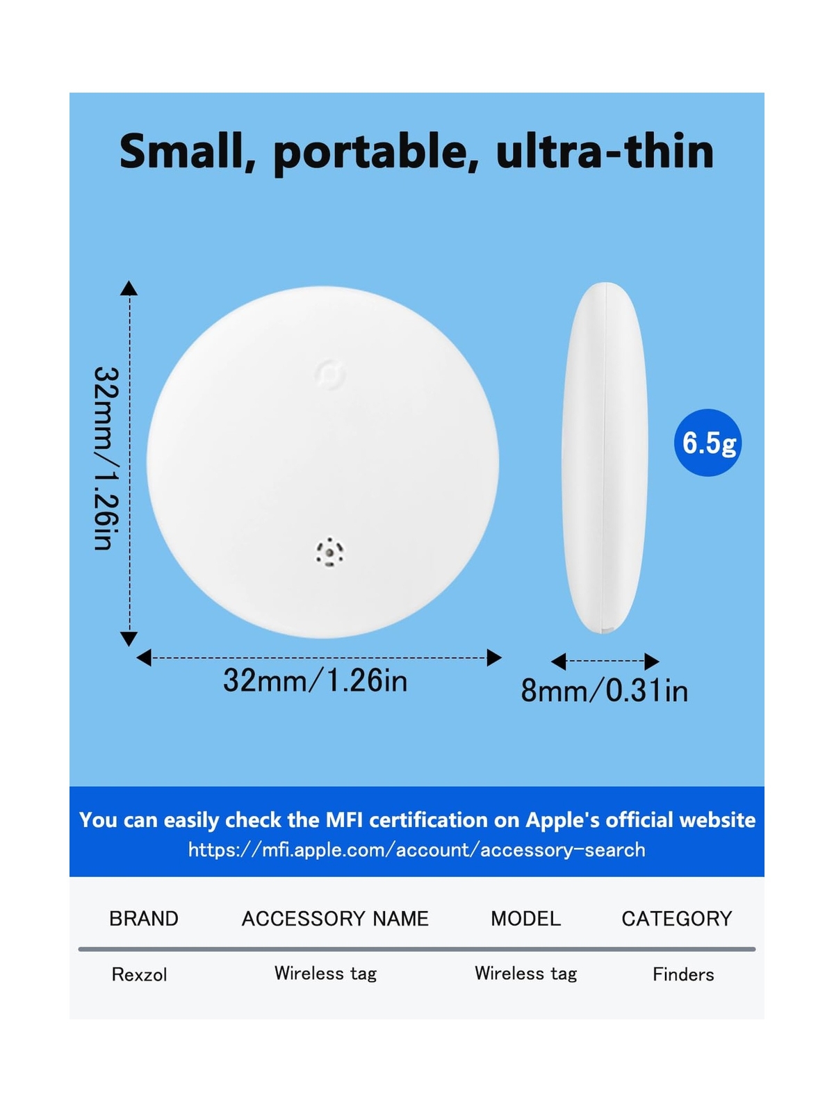 Smart Tag-4 Pack Item Finder Works with Apple Find My (iOS Only) App, Trackin...
