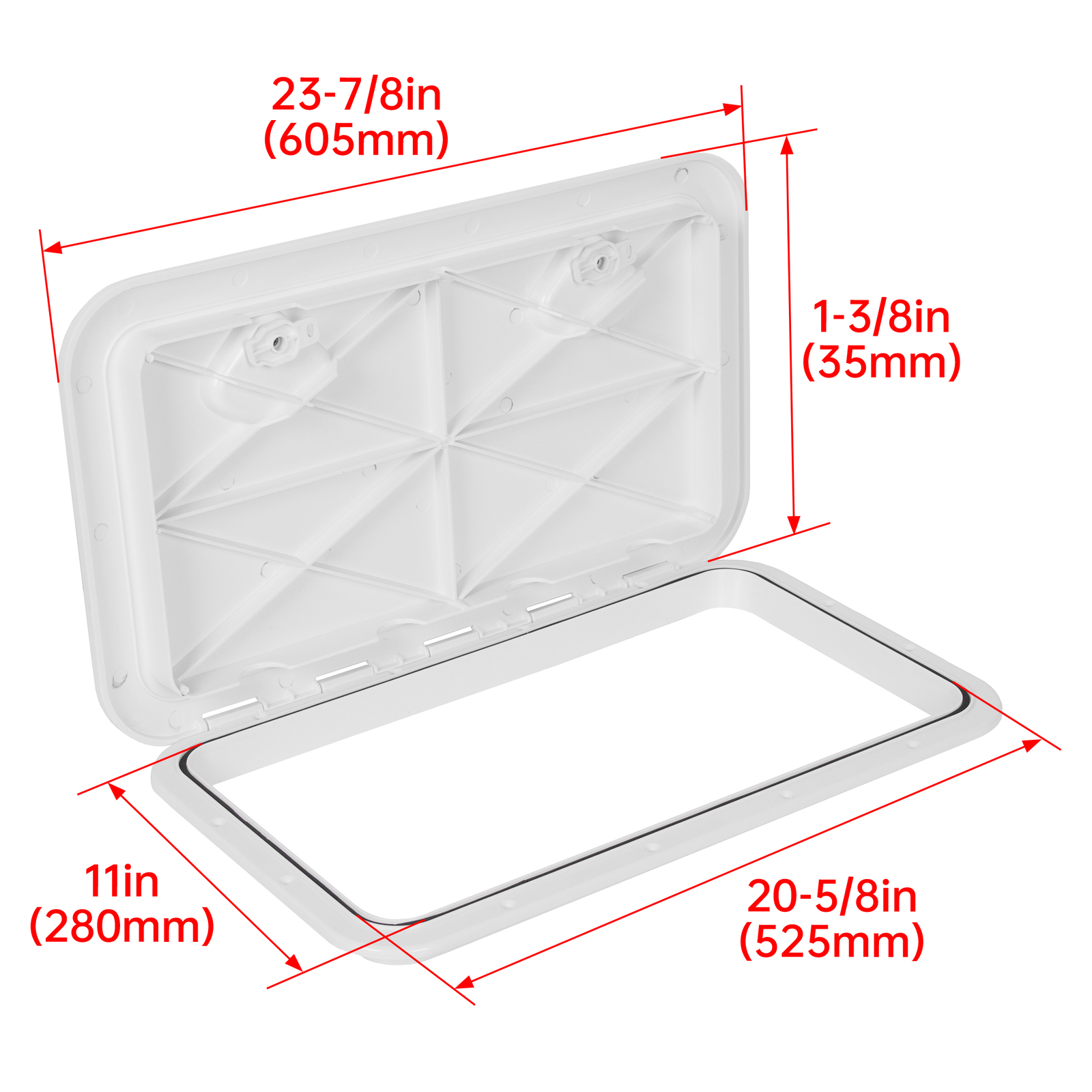 24" x 14" Boat Access Hatch & Lid Deck Access Hatch Boat Deck Hatch Caravan RV