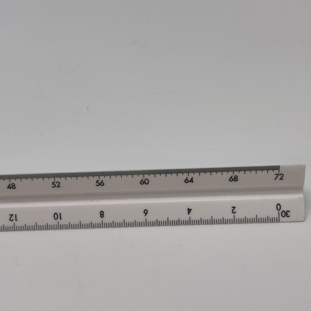HELIX 18171 Engineer Ruler Student U.S. STD White