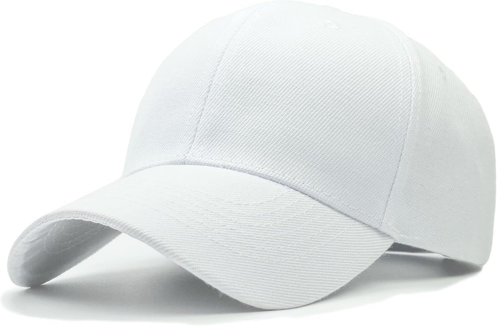 Utmost Structured Baseball Cap with Adjustable Closure - 1pc White