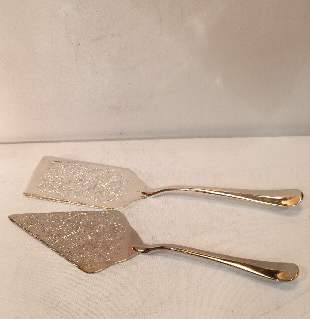 Silverplate Cake Pie Servers 11 1/2" Long Made In China