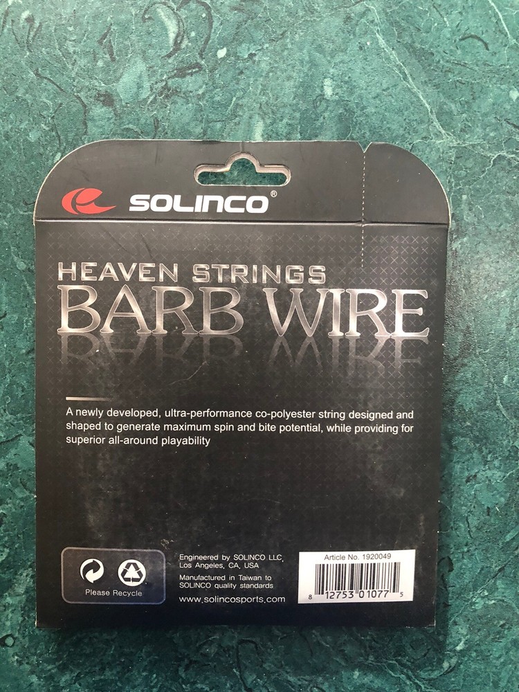 NEW Solinco Barb Wire 17G Poly Tennis String.