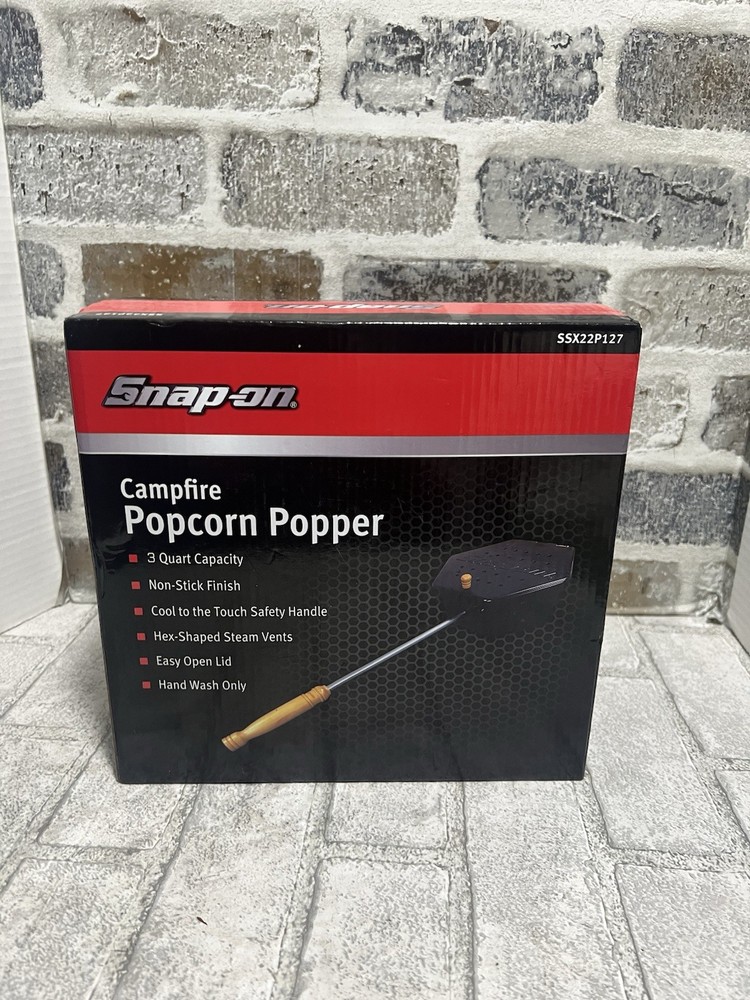Sealed Snap-on Campfire Popcorn Popper Great for Camping or Backyard Firepit