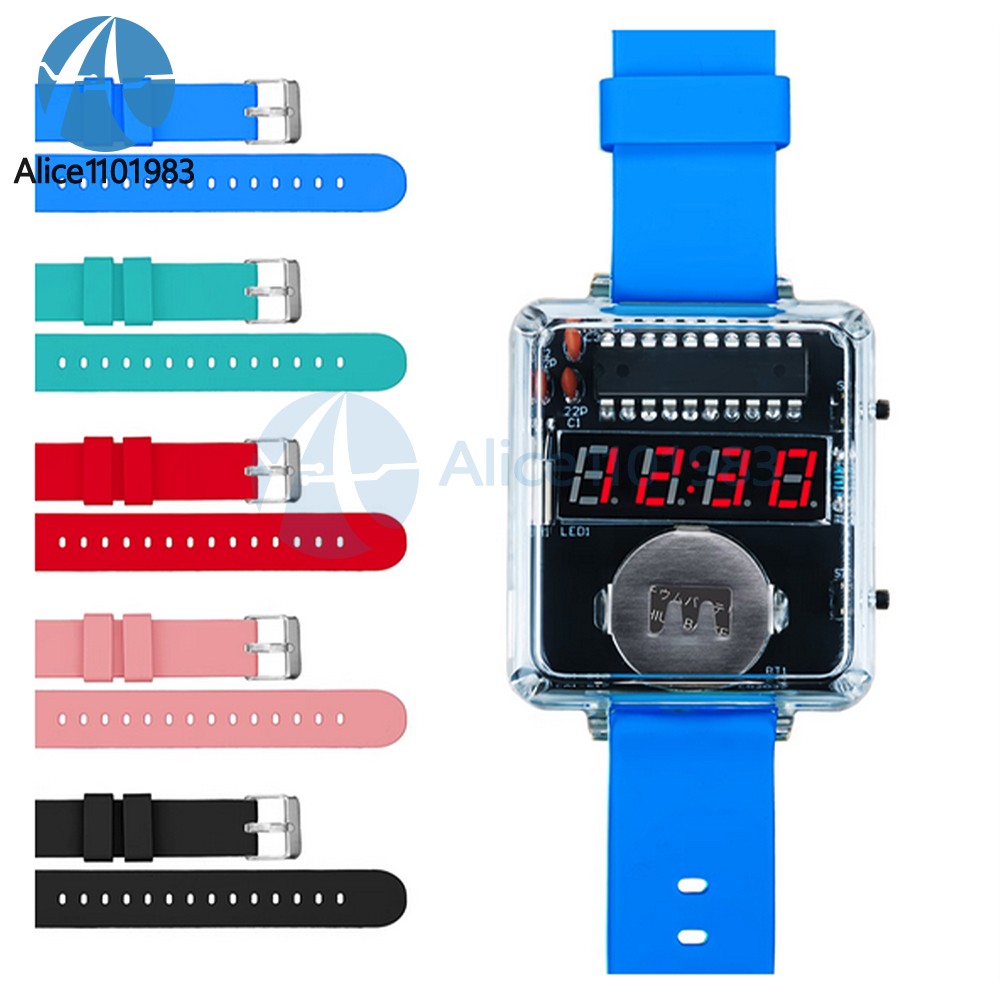 Electronic Watch DIY Kit LED Digital Tube Display Soldering Project Practice