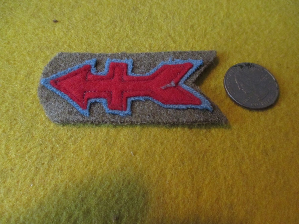 ORIGINAL 1920/30'S 32NDINFANTRY  DIVISION  JACKET SMALL PATCH FELT ON WOOL PATCH