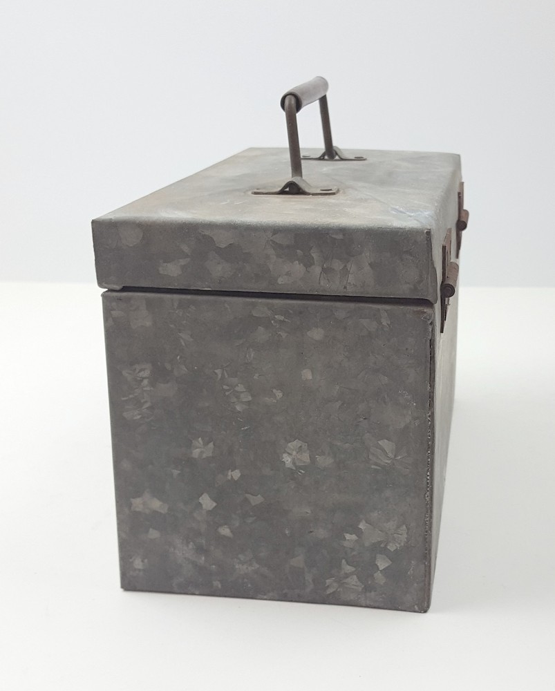 Vintage Galvanized Metal Tool Box