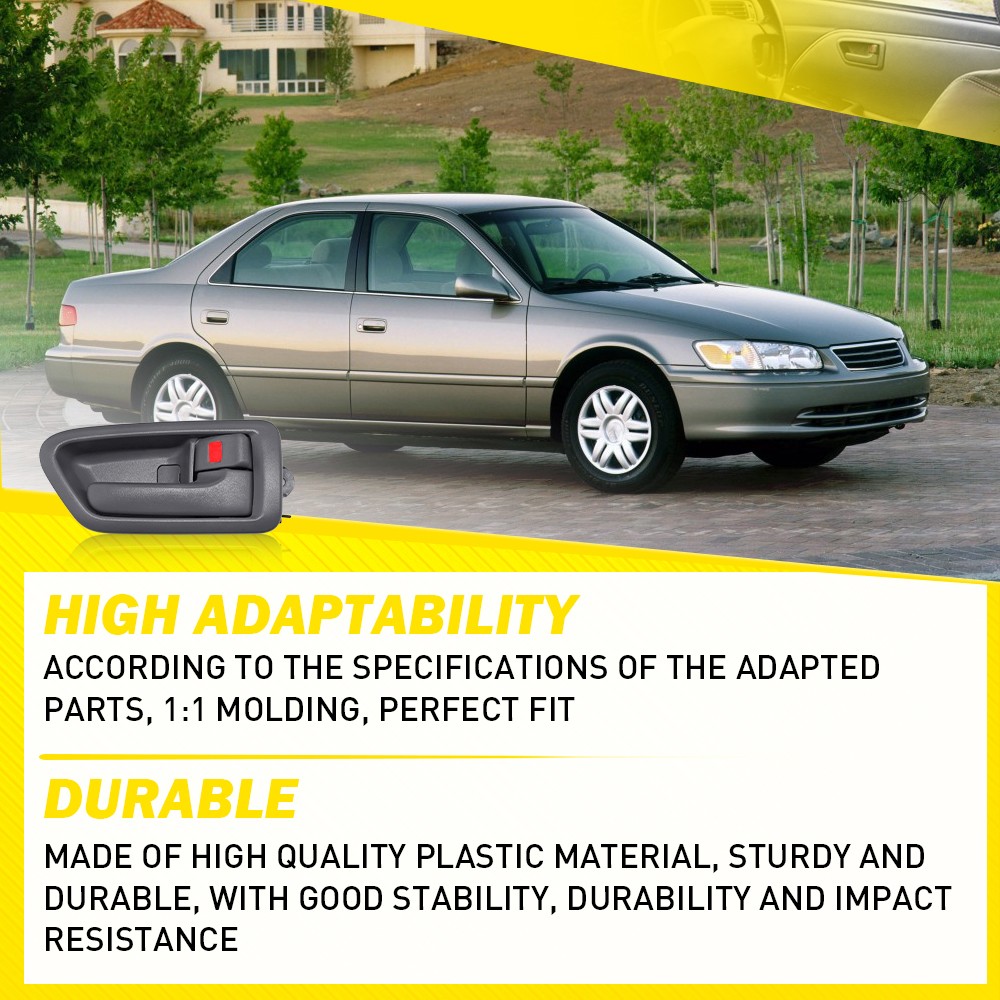 4PCS Interior Inside Inner Door Handle Full Set For Toyota Camry 1997-2001 Gray