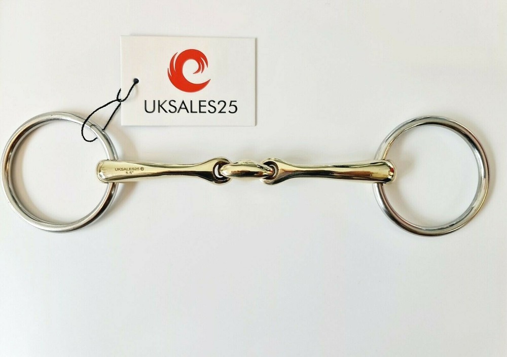 Loose Ring 12MM Snaffle Double Jointed Bit GS/SS(UKSALES25®) *SAME DAY DISPATCH*