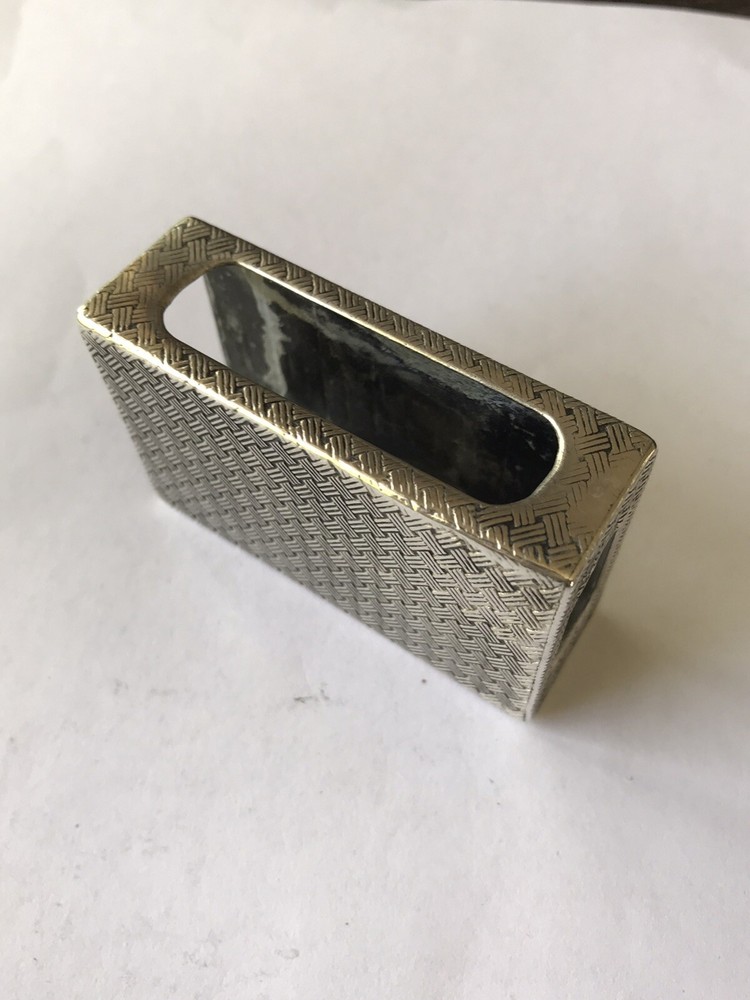 Russian Silver 84 Match Striker Box. marked 1874