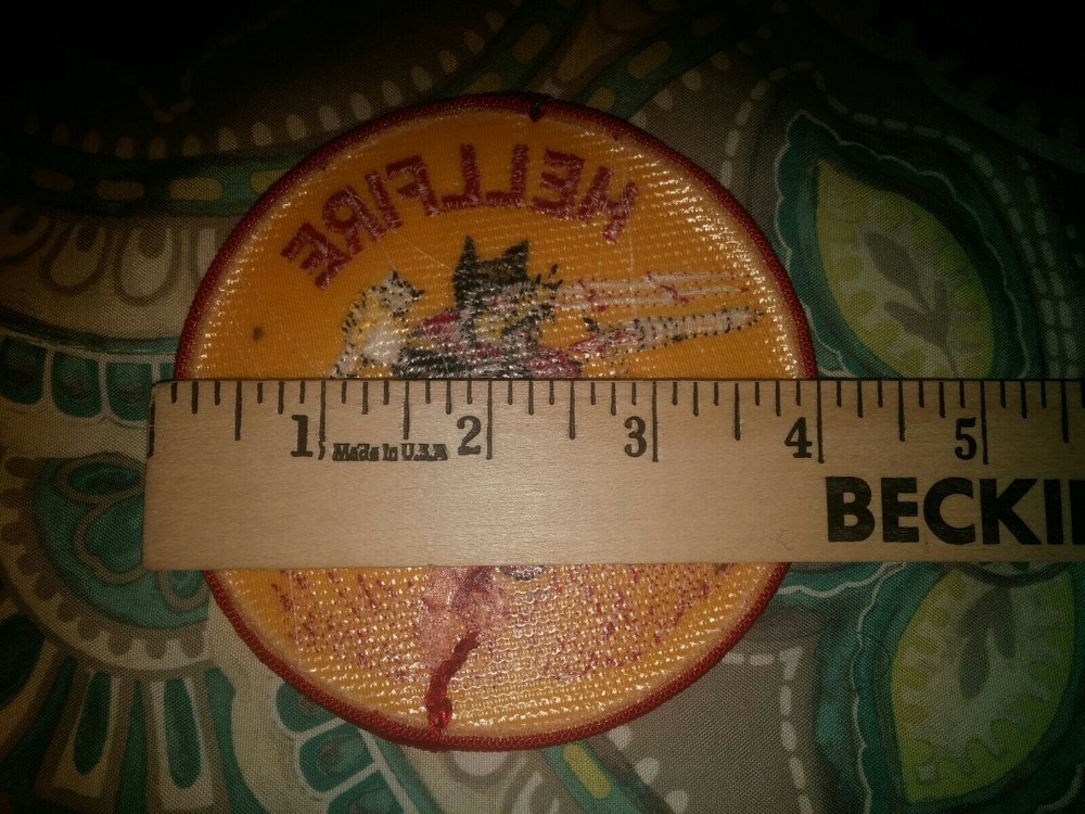 HELLFIRE USMC US MARINE CORPS MARINES EMBROIDERED PATCH 4"