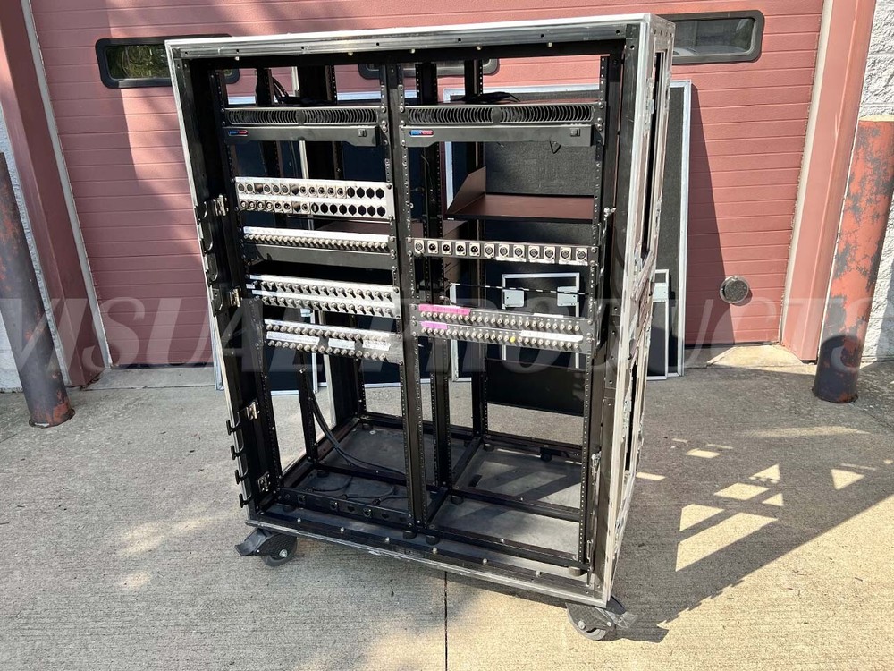 Omega Double Rack Rolling Road Case 29RU for Server Network Data Audio Visual