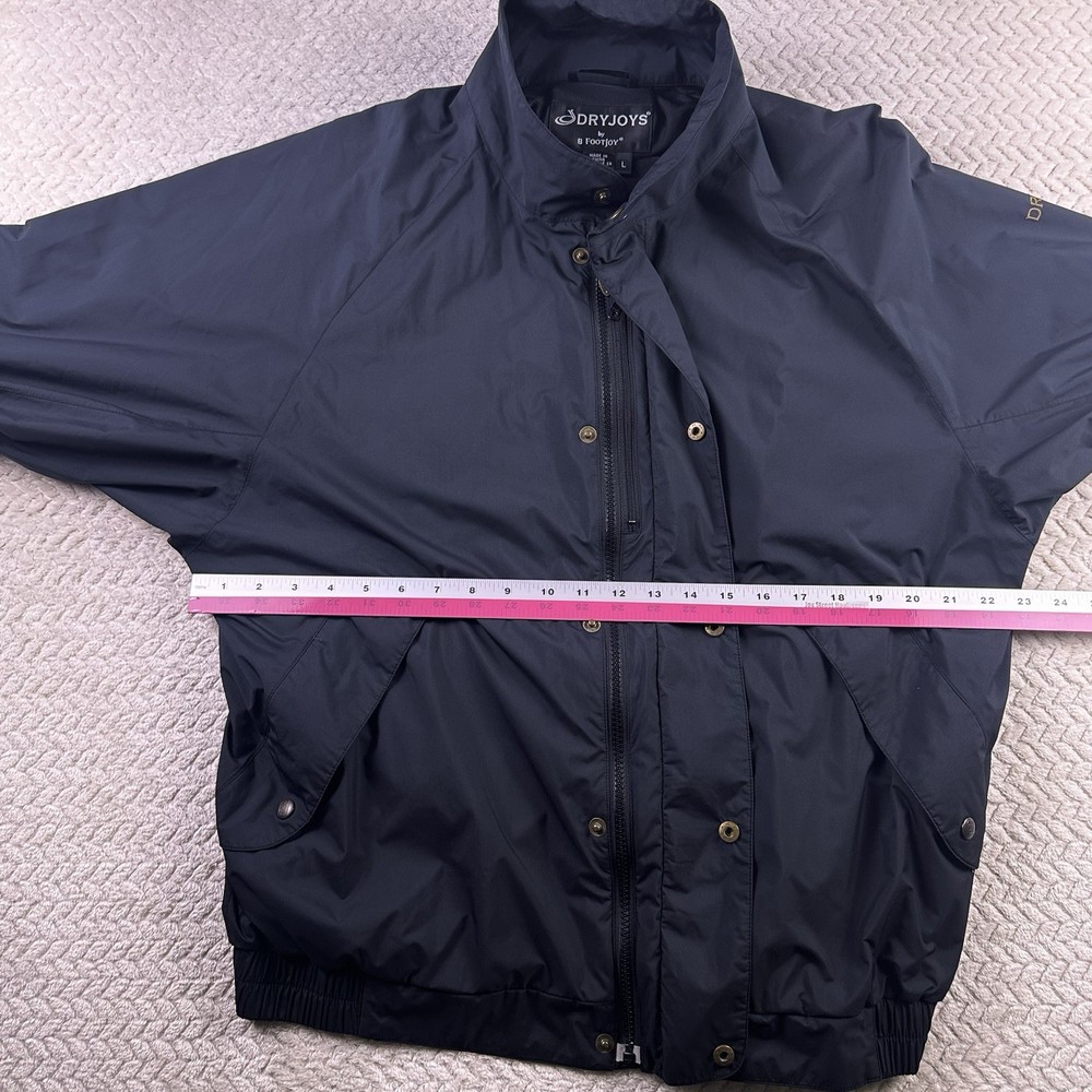 DryJoys FootJoy Men’s Golf Jacket Rain Wind Lined Button Front Large
