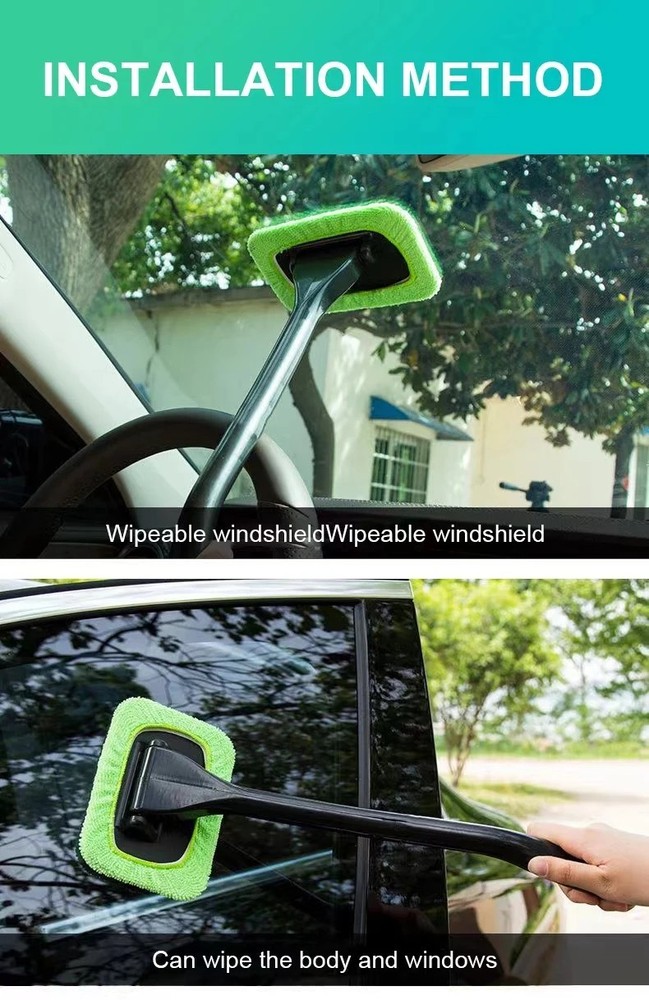Microfiber Car Wiper Windshield Cleaning Auto Glass Window Cleaner Brush Tool