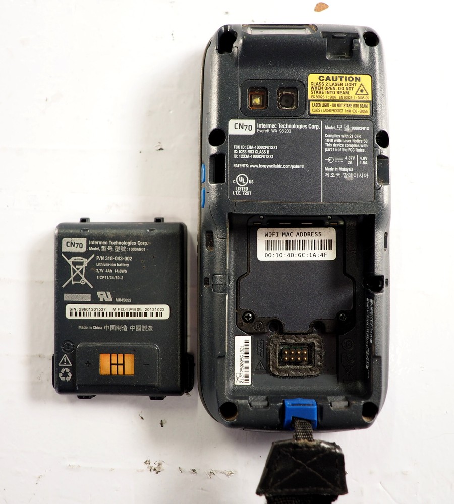 Intermec CN70 Computer Barcode Scanner CN70AQ3KCF2W6100 No Stylus