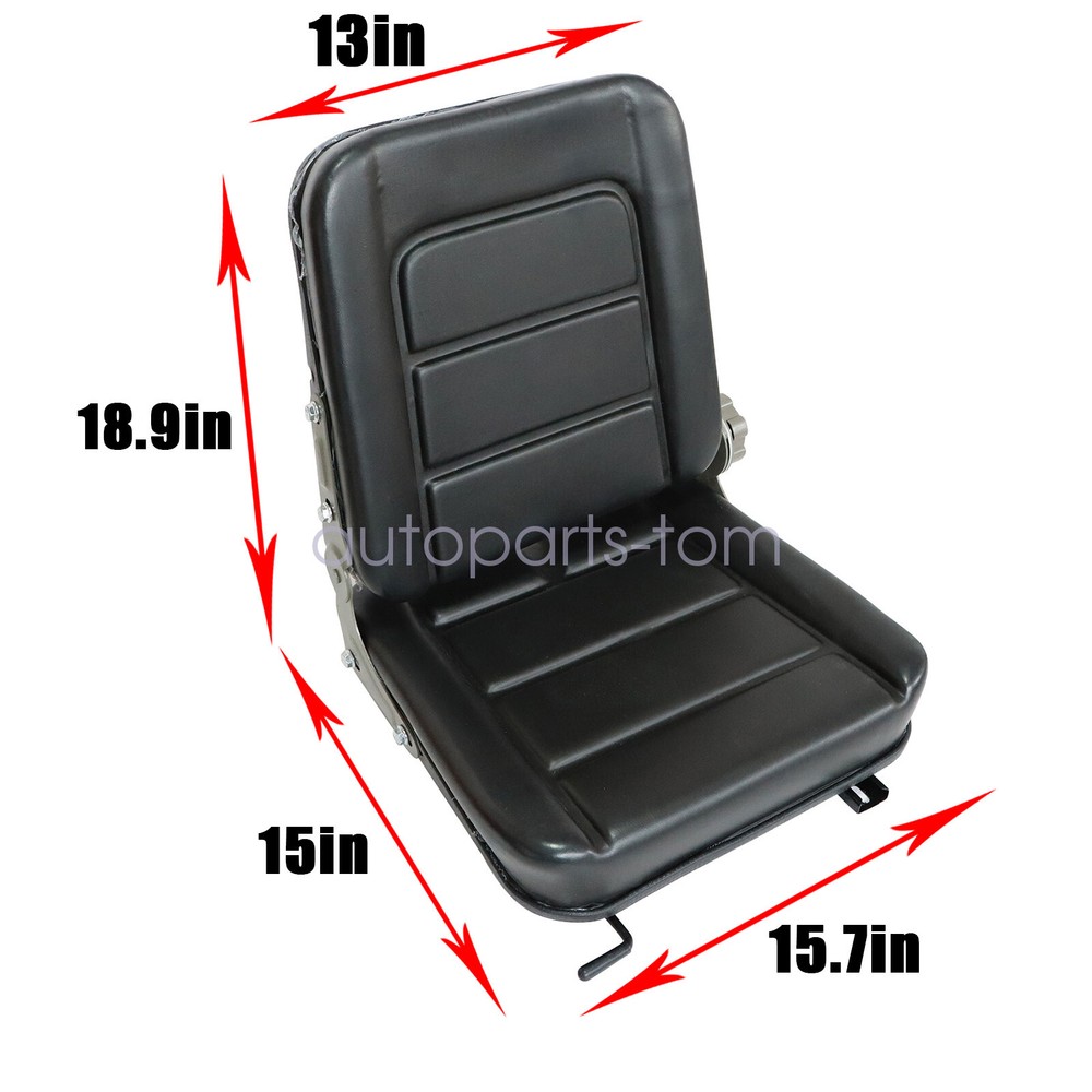 Universal Forklift Lawn Mower Tractor Seat Adjustable Backrest Waterproof