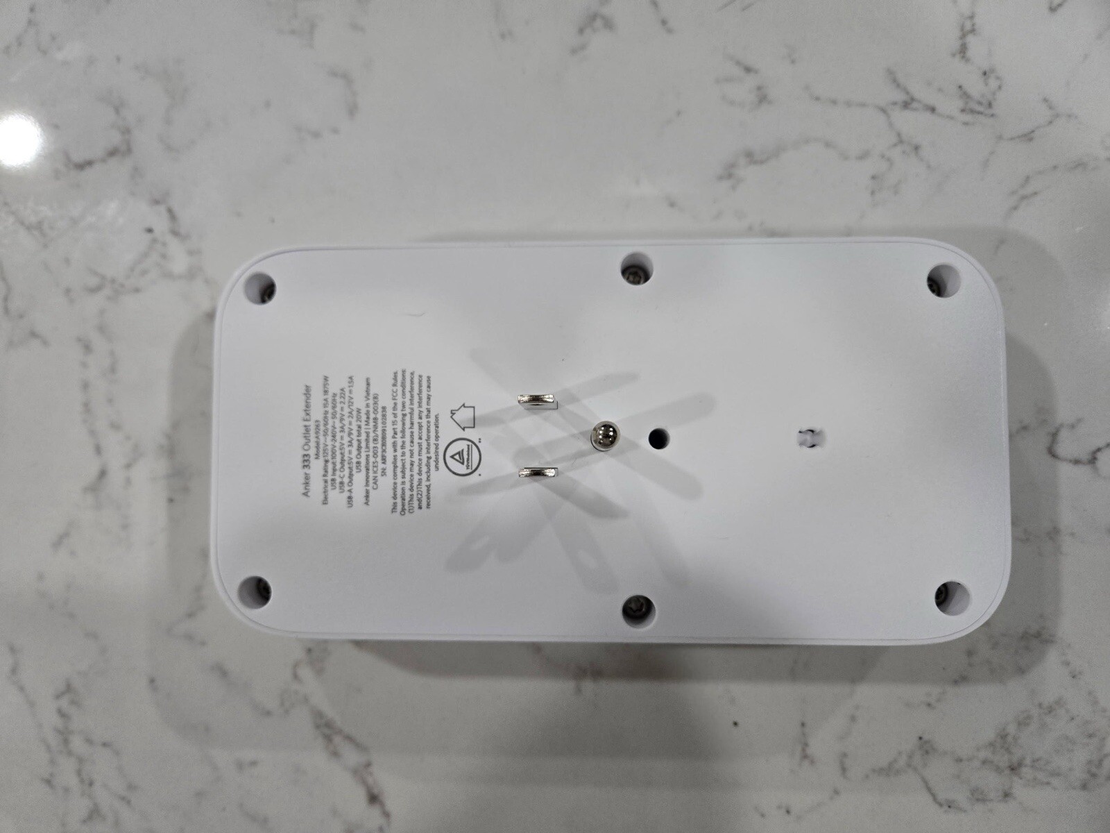 Anker 333 Outlet Extender- 6 Outlets - Surge Protection 100-240V A9263